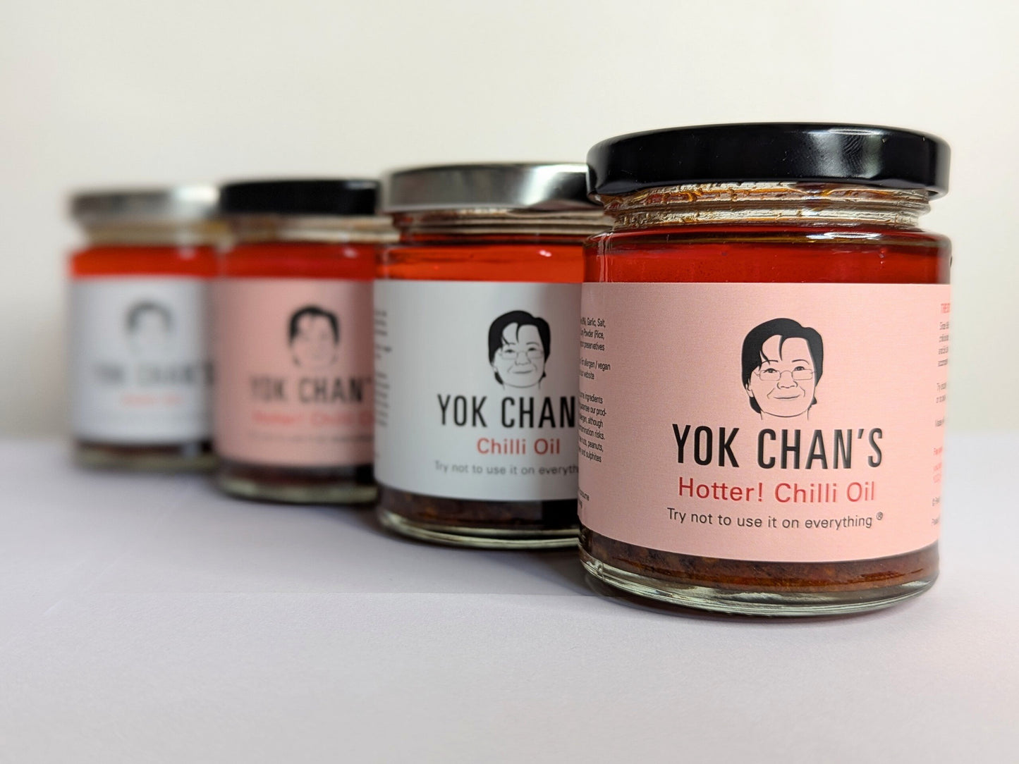 Yok Chan’s Chilli Oil - Four Jar Mix Bundle - Regular + Hotter!