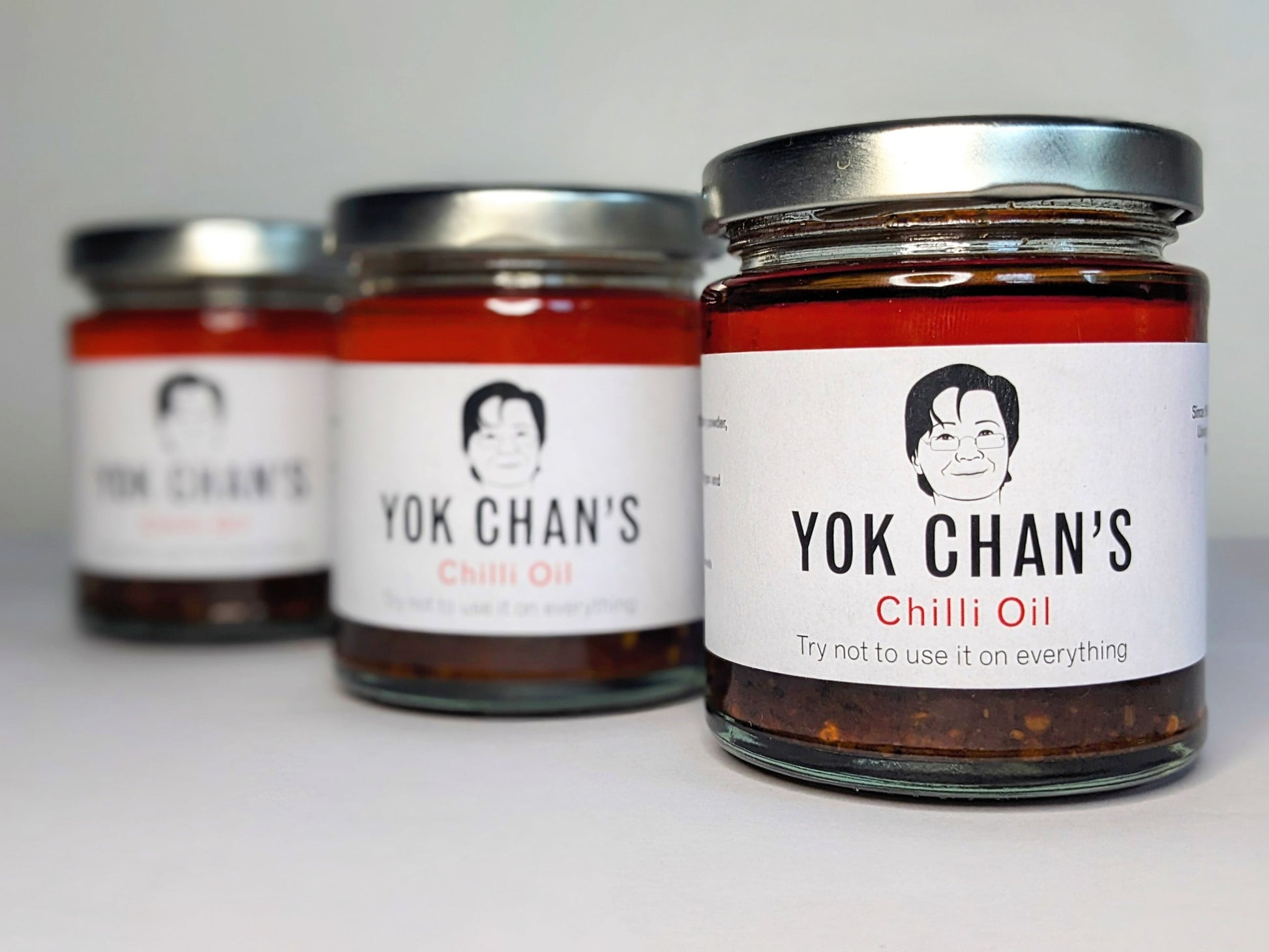 Three jars of Yok Chan's Chilli Oil v2